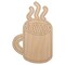 Steaming Coffee Mug Doodle Unfinished Wood Shape Piece Cutout for DIY Craft Projects